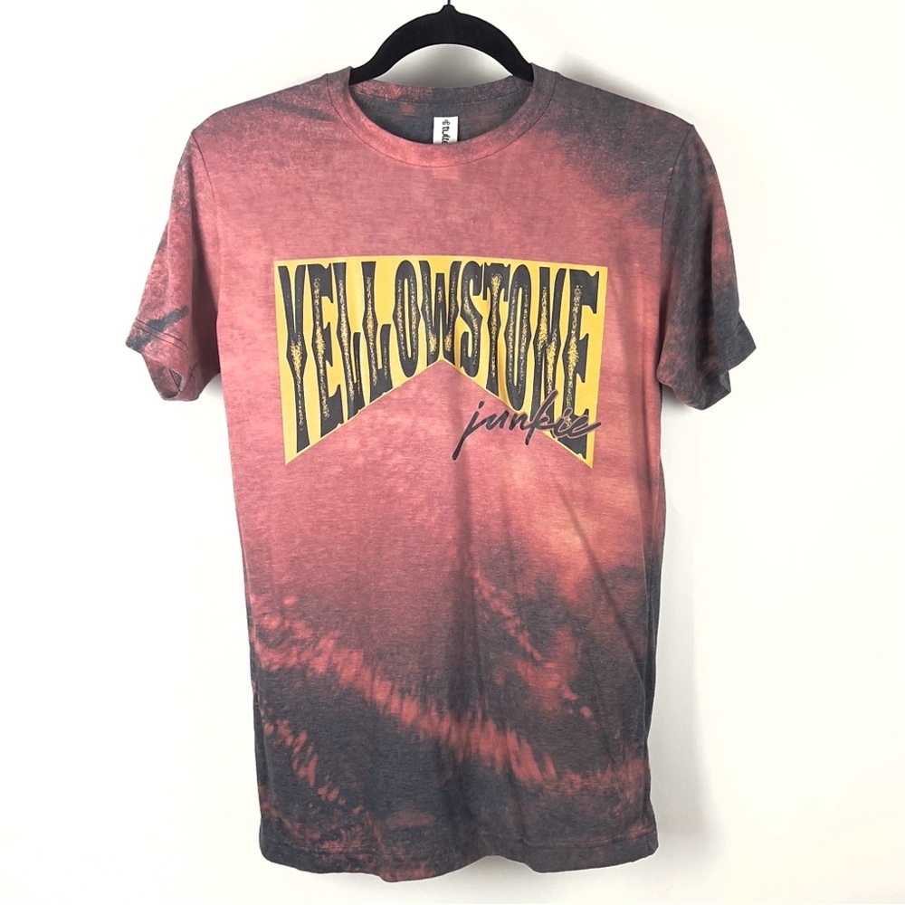 Tultex Men's Yellowstone Junkie Tie-Dyed Graphic T-Shirt